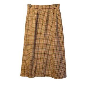 Vintage requirements wool blend plaid a line skirt